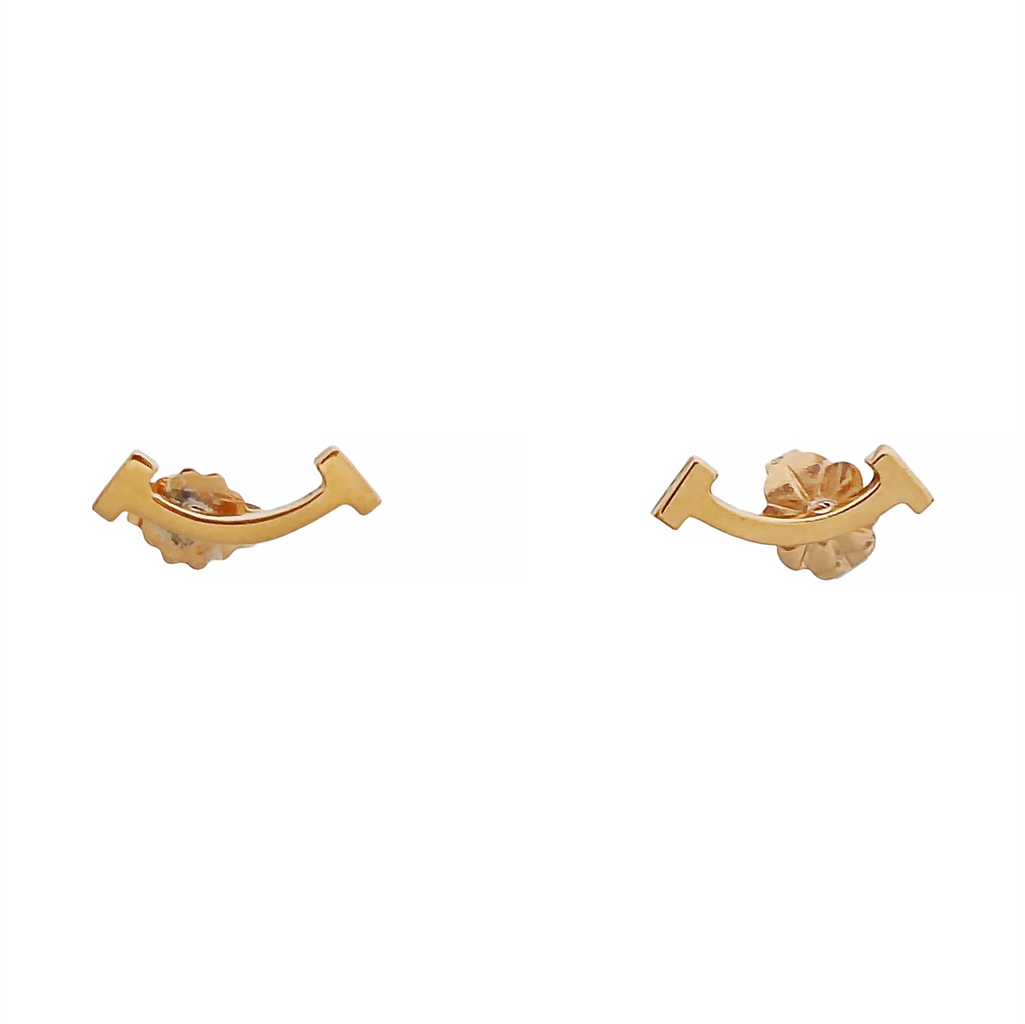 Tiffany T 18k Rose Gold Stud Earrings
