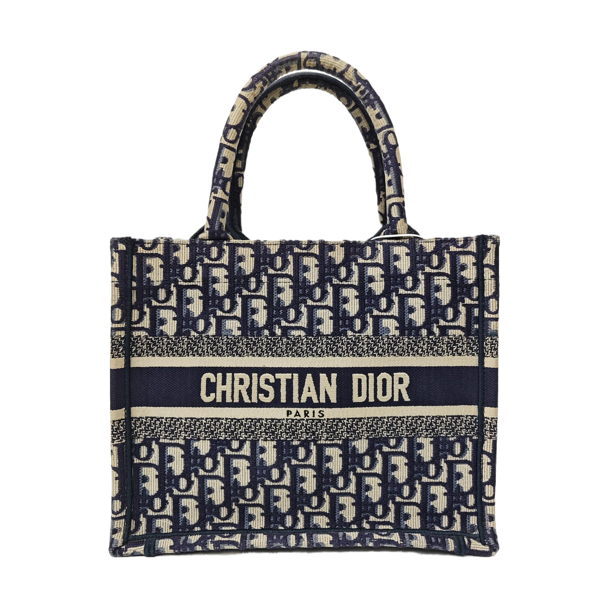 Book Tote Small Oblique Canvas Blue