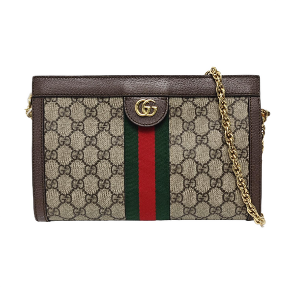 Ophidia Small Monogram Coated Canvas Beige