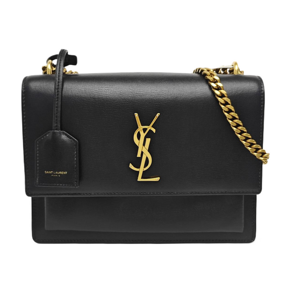 SUNSET Medium Calfskin Black