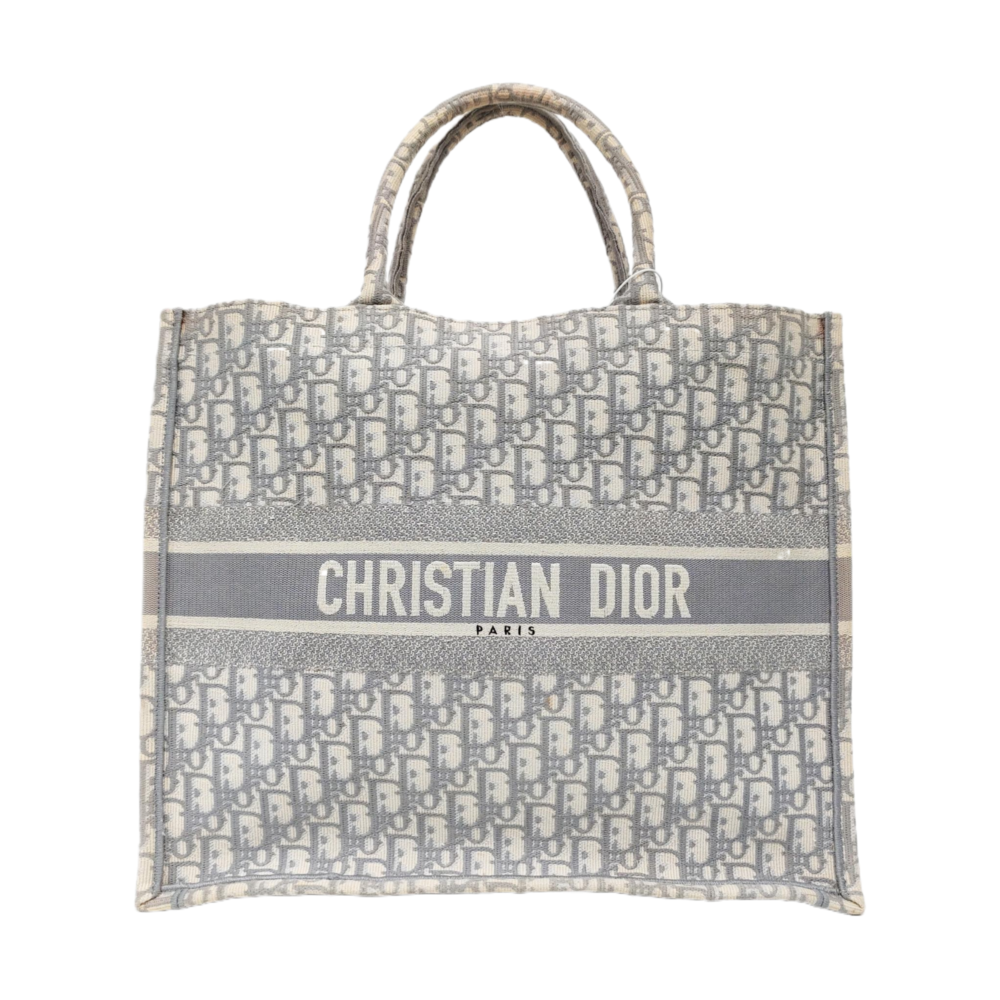 Authenticated pre-owned  Book Tote Large Oblique Canvas Gray - Tote Bag at Looply