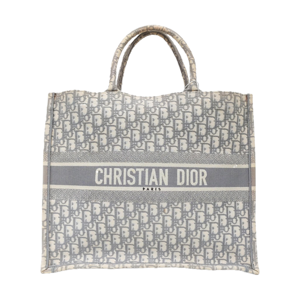 Authenticated pre-owned  Book Tote Large Oblique Canvas Gray - Tote Bag at Looply