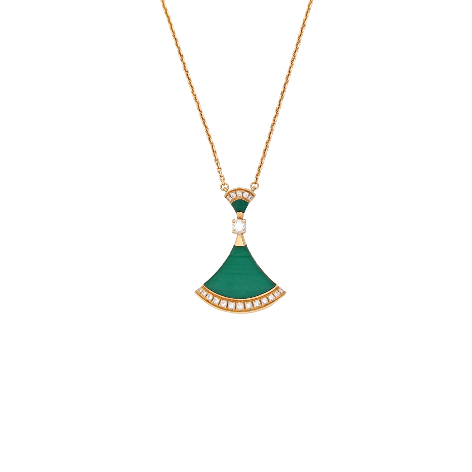 DIVAS' DREAM 18k Rose Gold Green Necklace