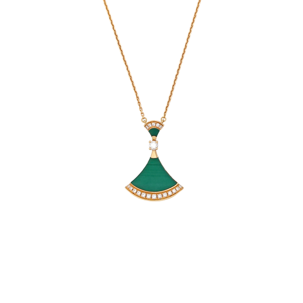 DIVAS' DREAM 18k Rose Gold Green Necklace