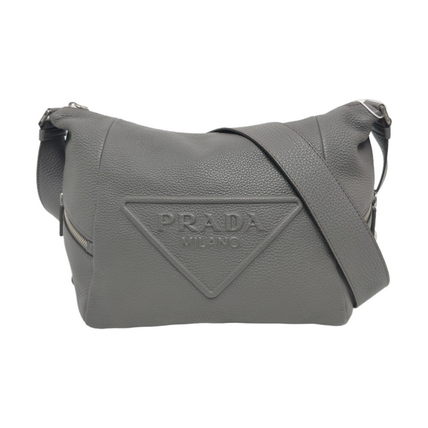 Calfskin Shoulder Bag Gray