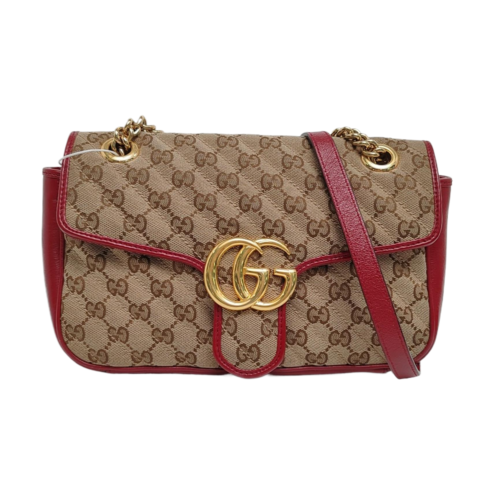 GG Marmont Acolchado Mediano, Lona Monogram Negro