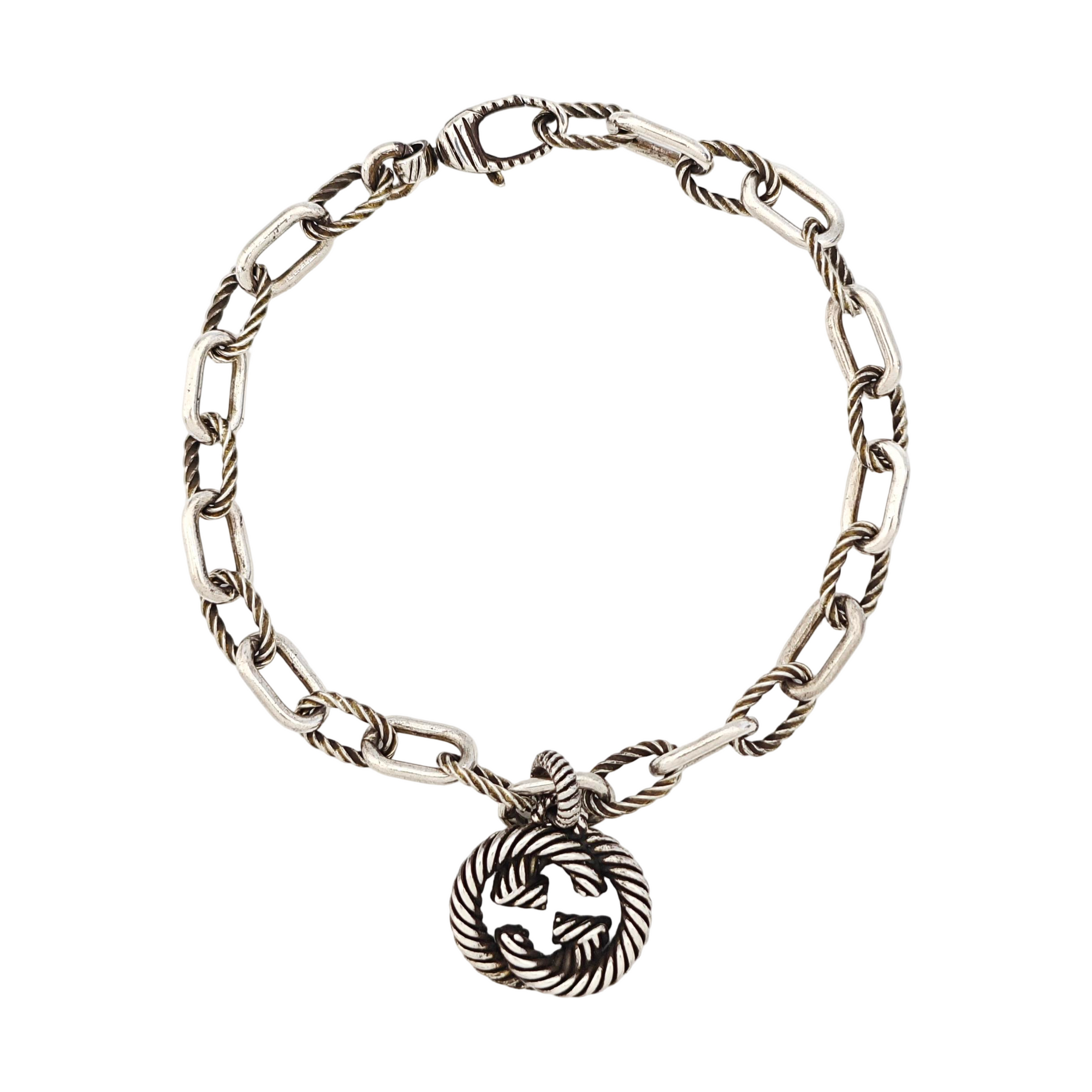 Interlocking G 925 Sterling Silver Bracelet