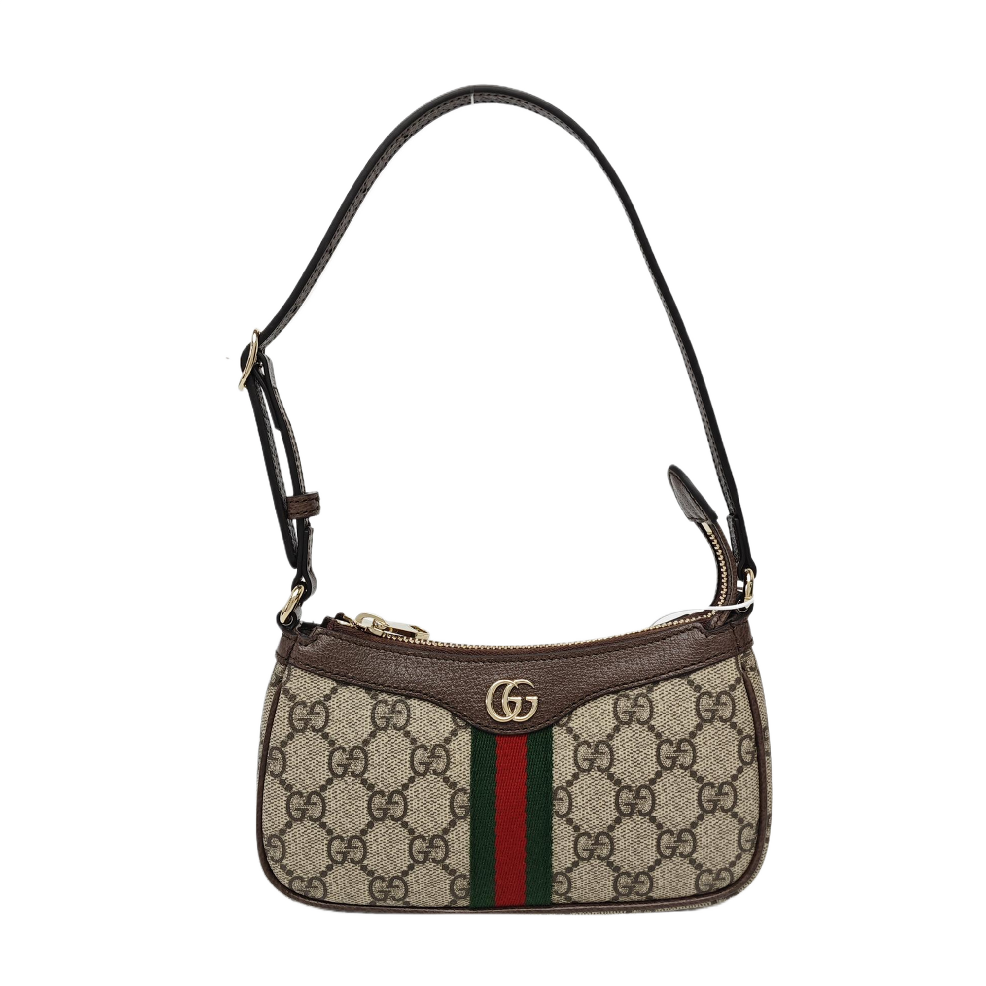 Ophidia Mini Monogram Coated Canvas Gray
