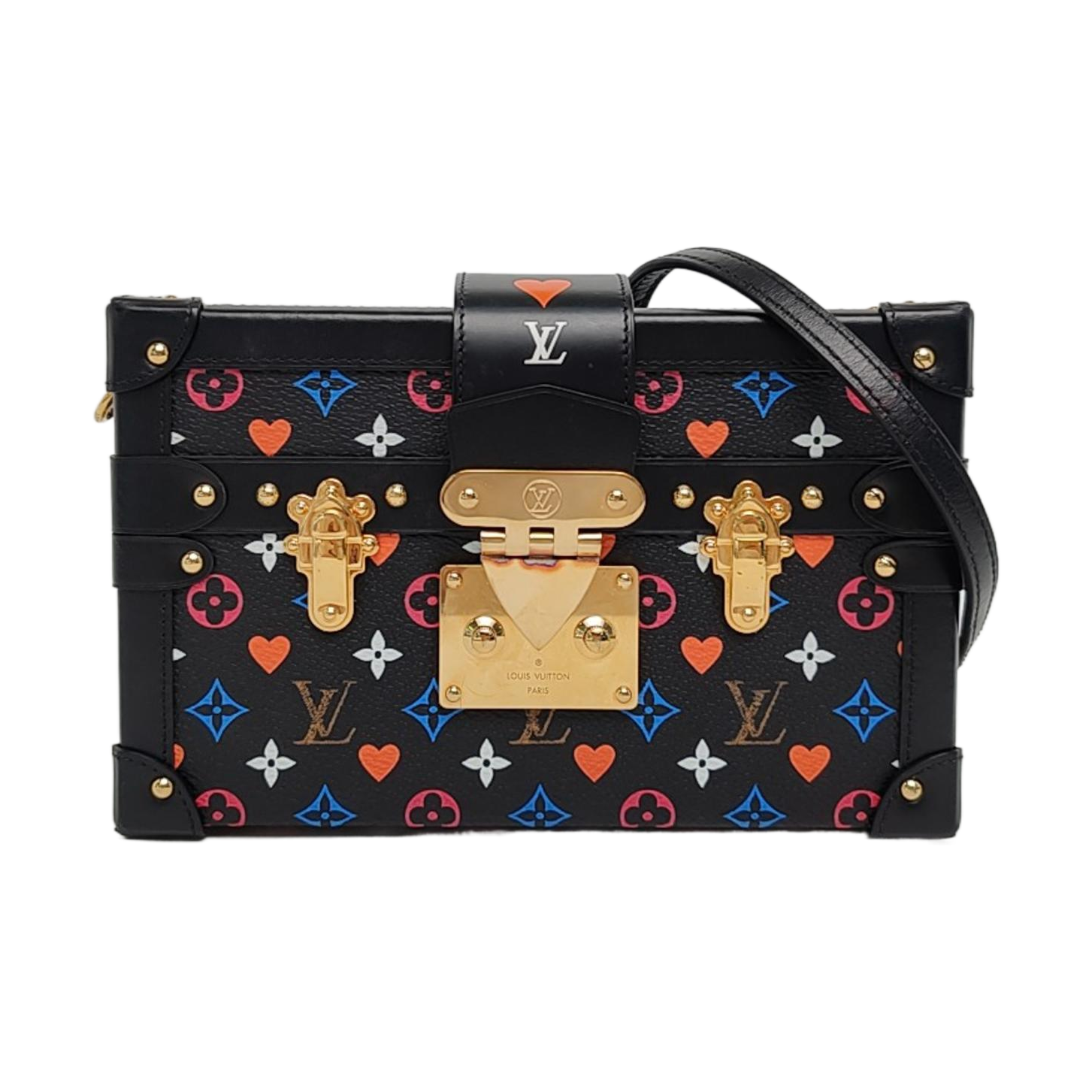 PETITE MALLE Monogram Coated Canvas Black