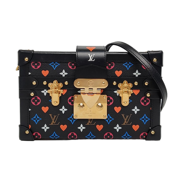 PETITE MALLE Monogram Coated Canvas Black