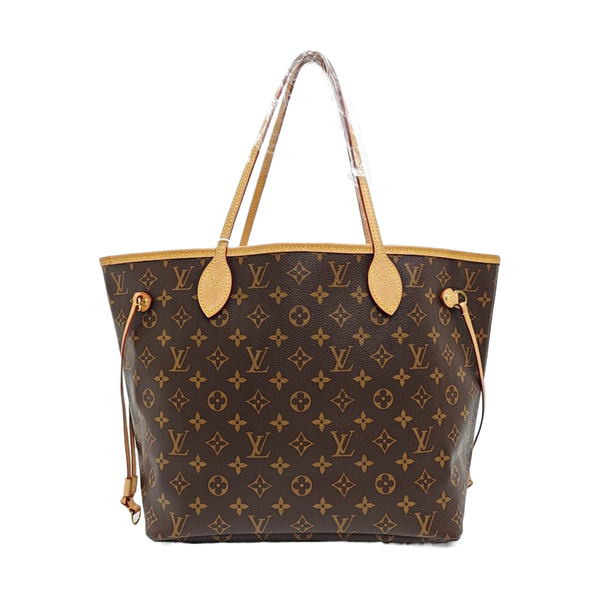 NEVERFULL MM Monogram Coated Canvas Brown