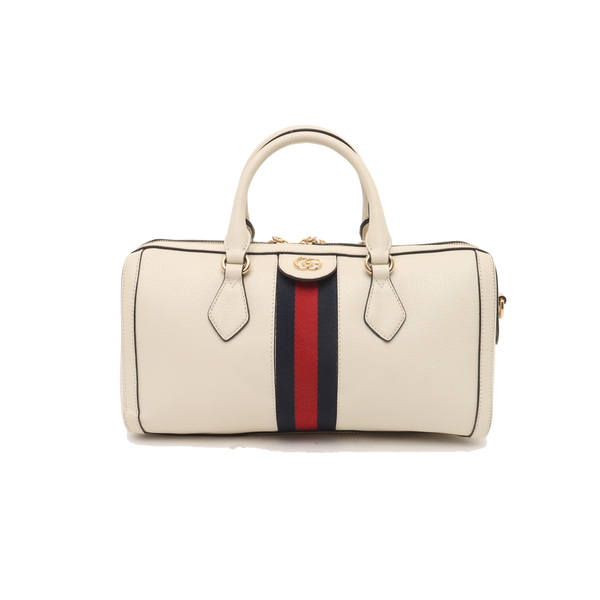 Authenticated pre-owned  Ophidia Medium Calfskin White - Top Handle Bag at Looply