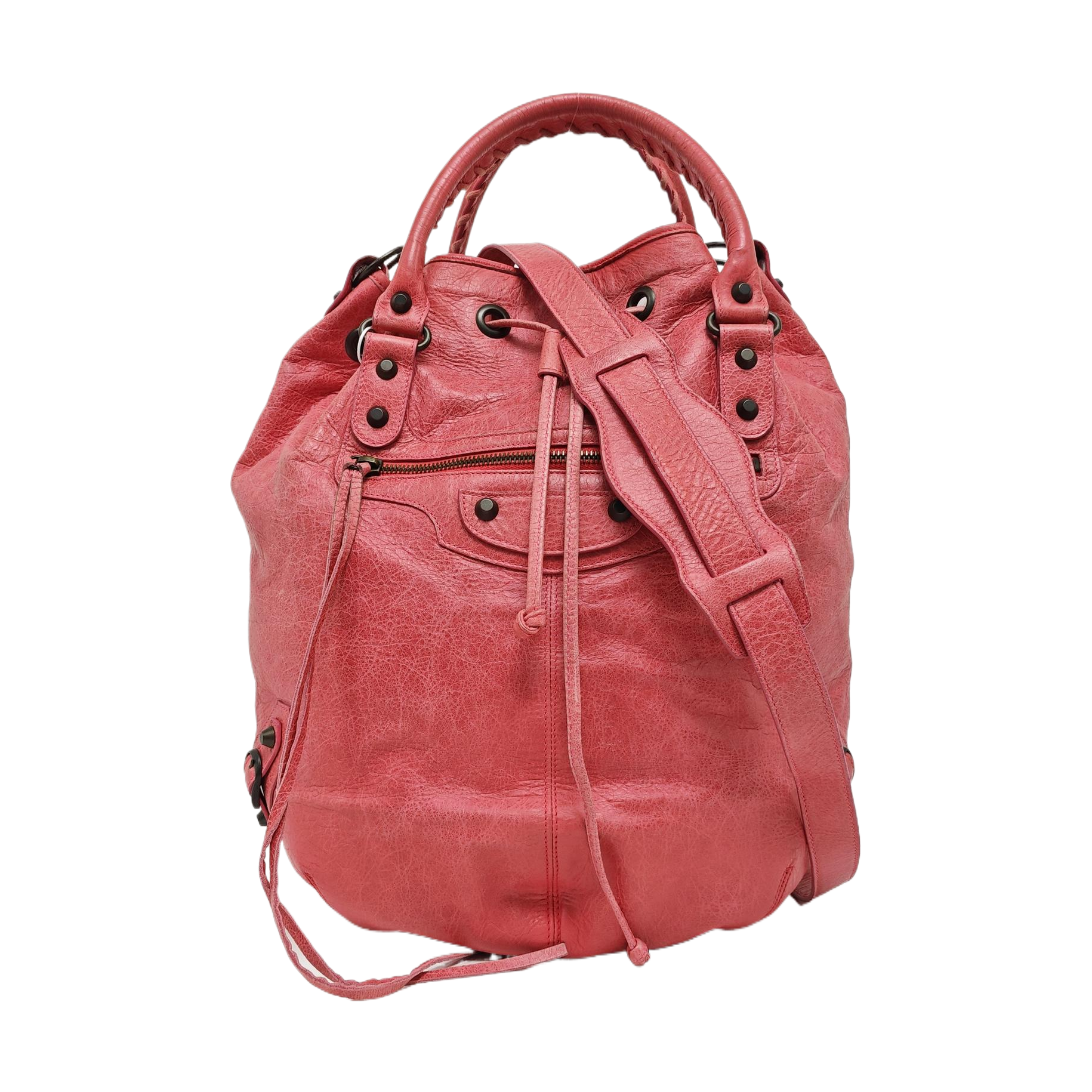 Pompon Bag Calfskin Pink
