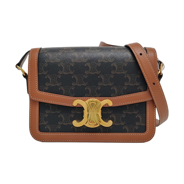 TRIOMPHE Small Coated Canvas Brown