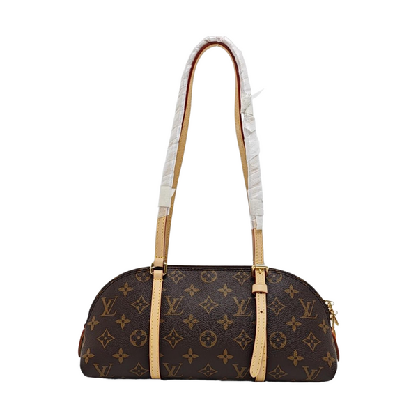 SQUIRE EAST WEST Monogram Coated Canvas Brown