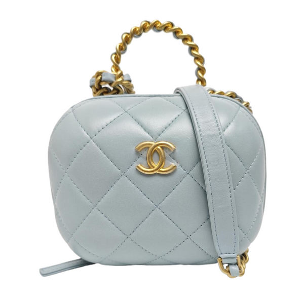 Quilted Lambskin Shoulder Bag Blue