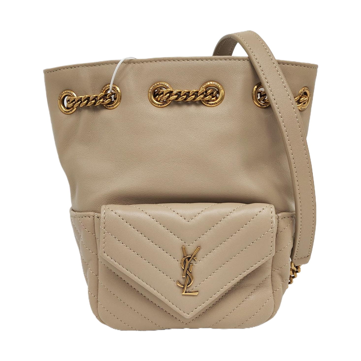 JOE Mini Chevron Lambskin Beige