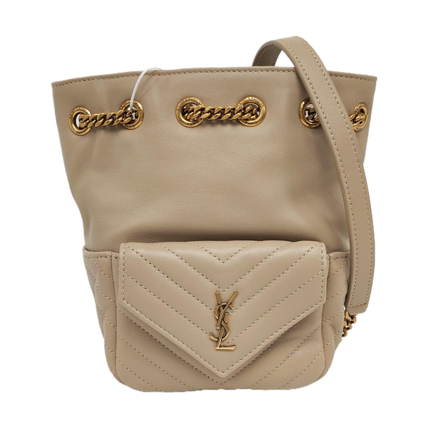 JOE Mini Chevron Lambskin Beige