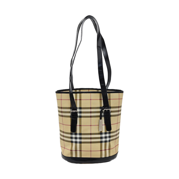 Coated Canvas Bucket Bag Beige