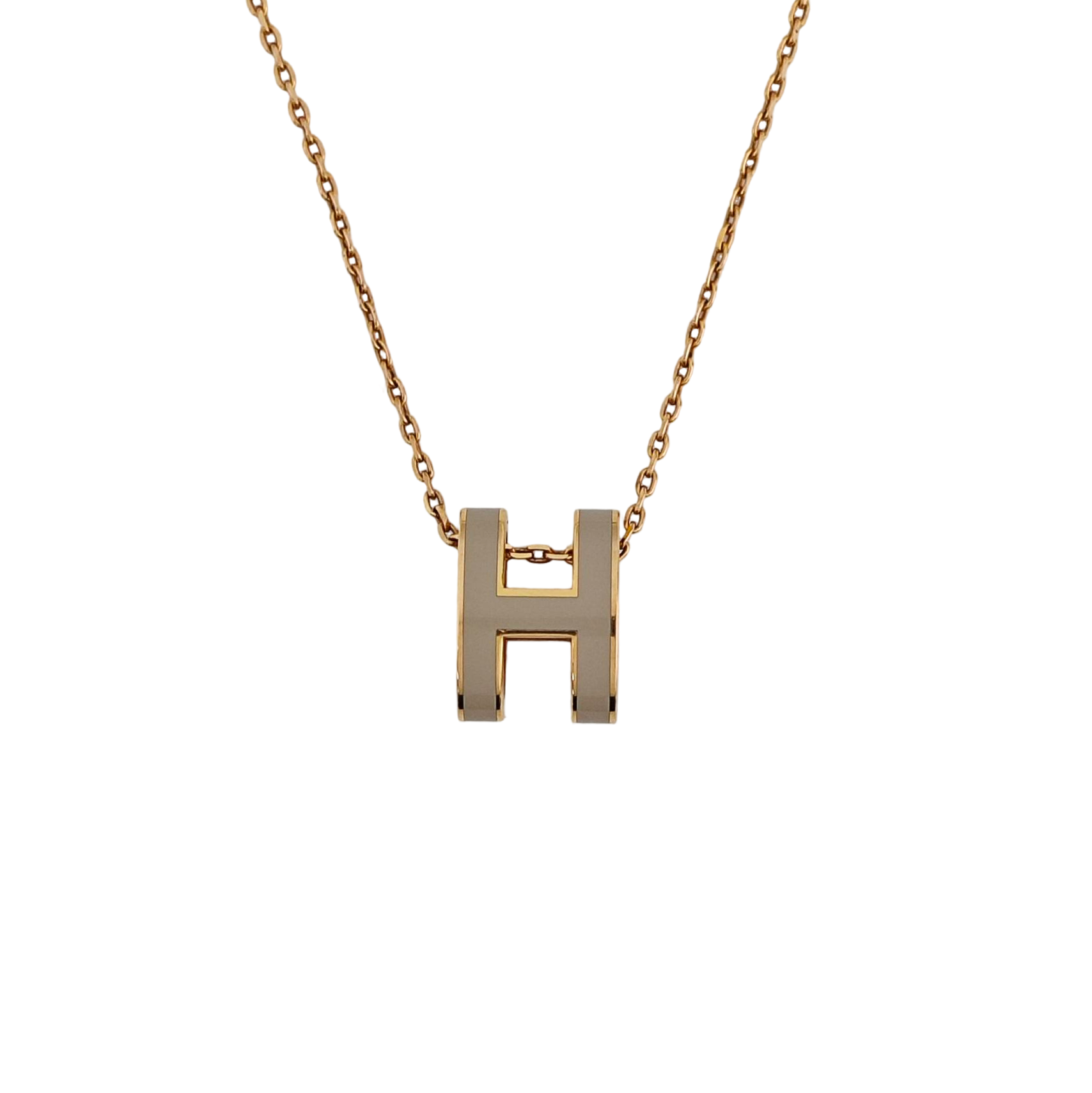 Pop H Metal Rose Gold Necklace