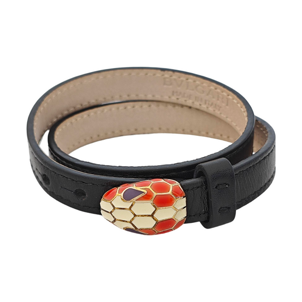 SERPENTI Brass Black Bracelet