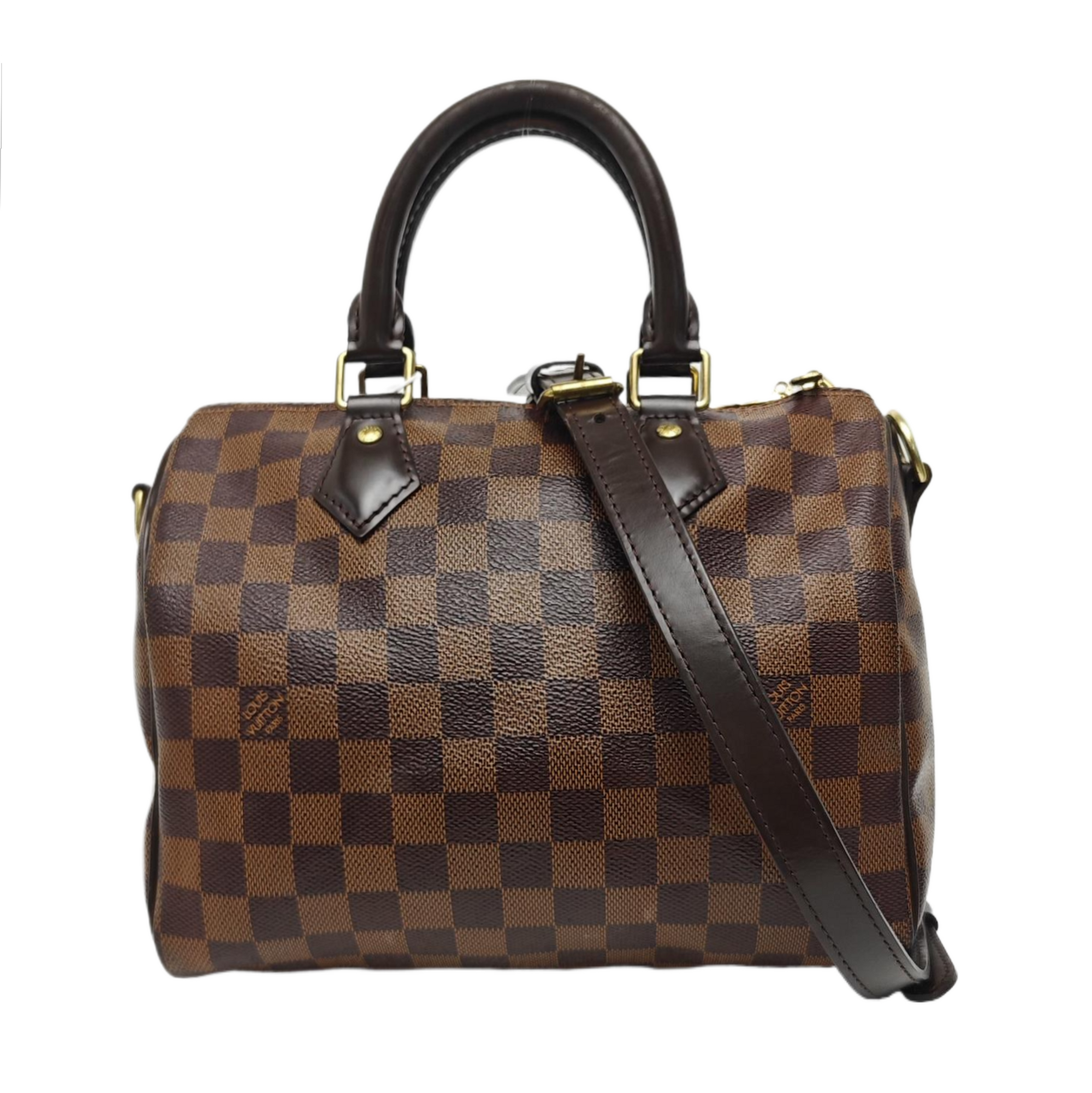 SPEEDY 25 Damier Ebene Coated Canvas Brown