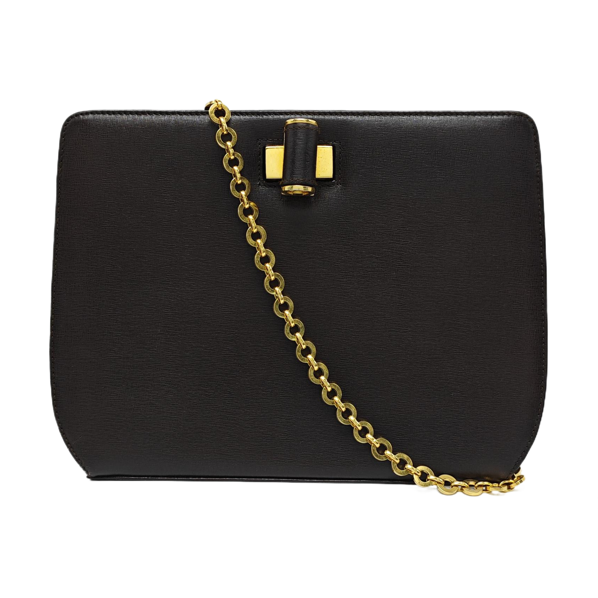 Calfskin Shoulder Bag Brown