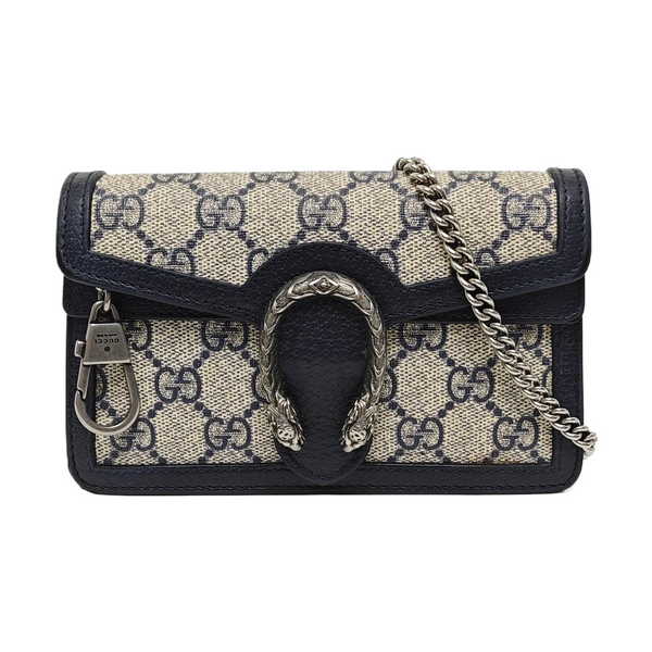 Dionysus Super Mini Monogram Coated Canvas Beige