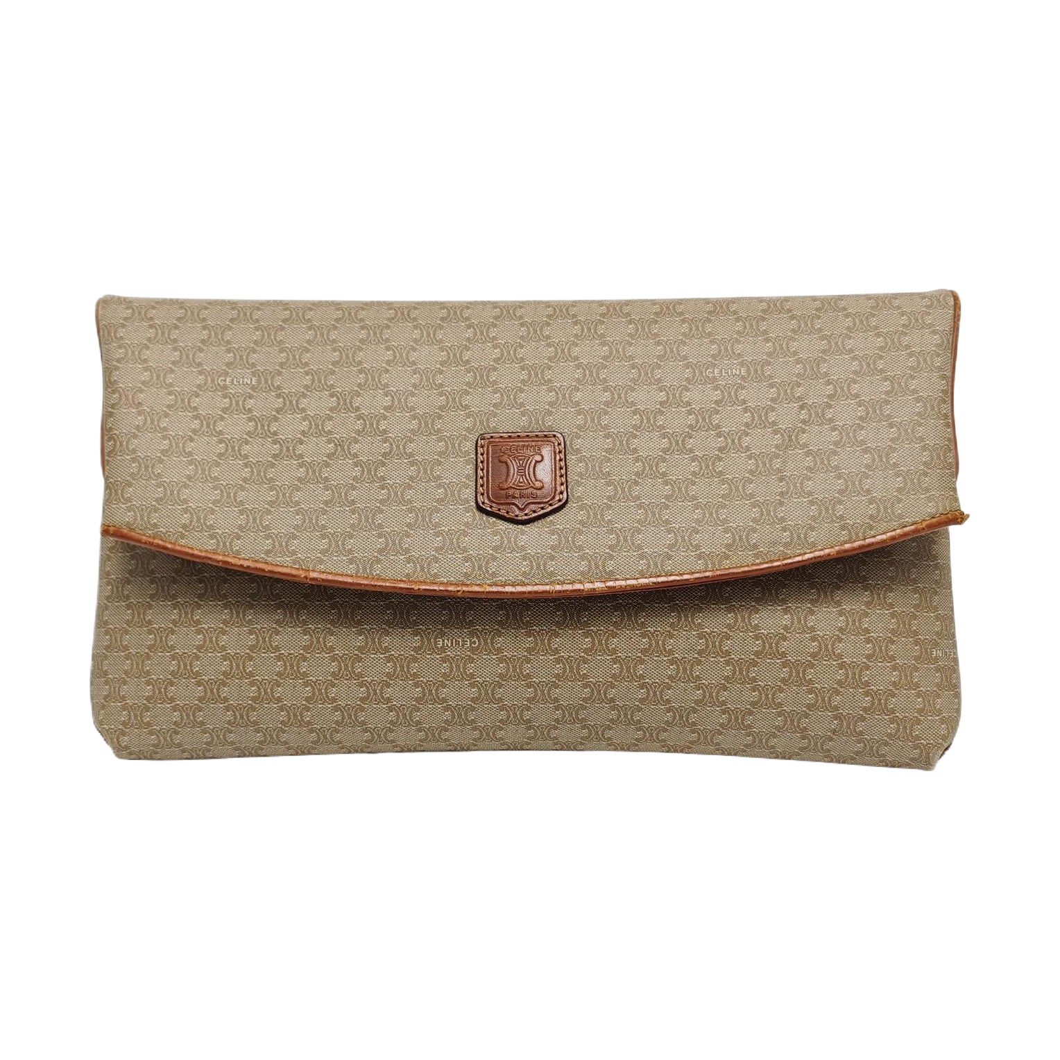 MACADAM CLUTCHES Coated Canvas Beige