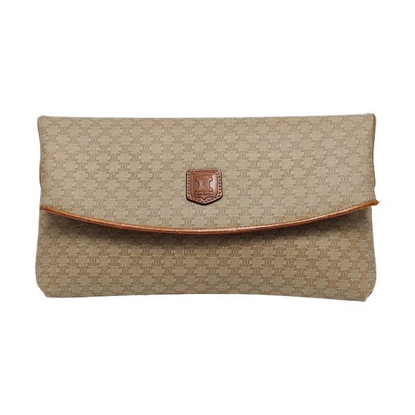 MACADAM CLUTCHES Coated Canvas Beige