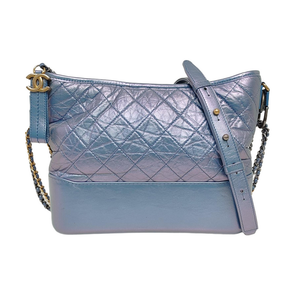GABRIELLE Medium Quilted Calfskin Blue
