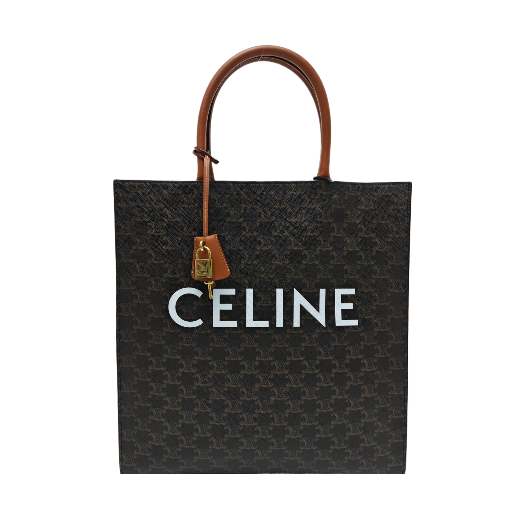CABAS CELINE Medium Coated Canvas Brown