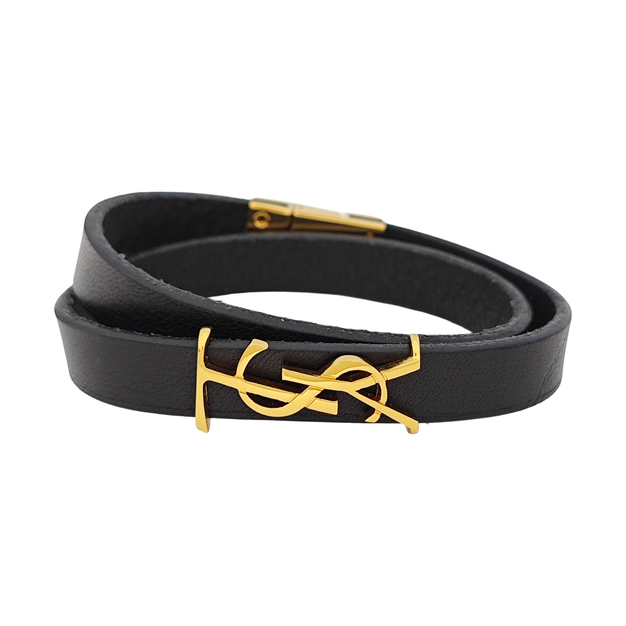 Leather Black Bangle