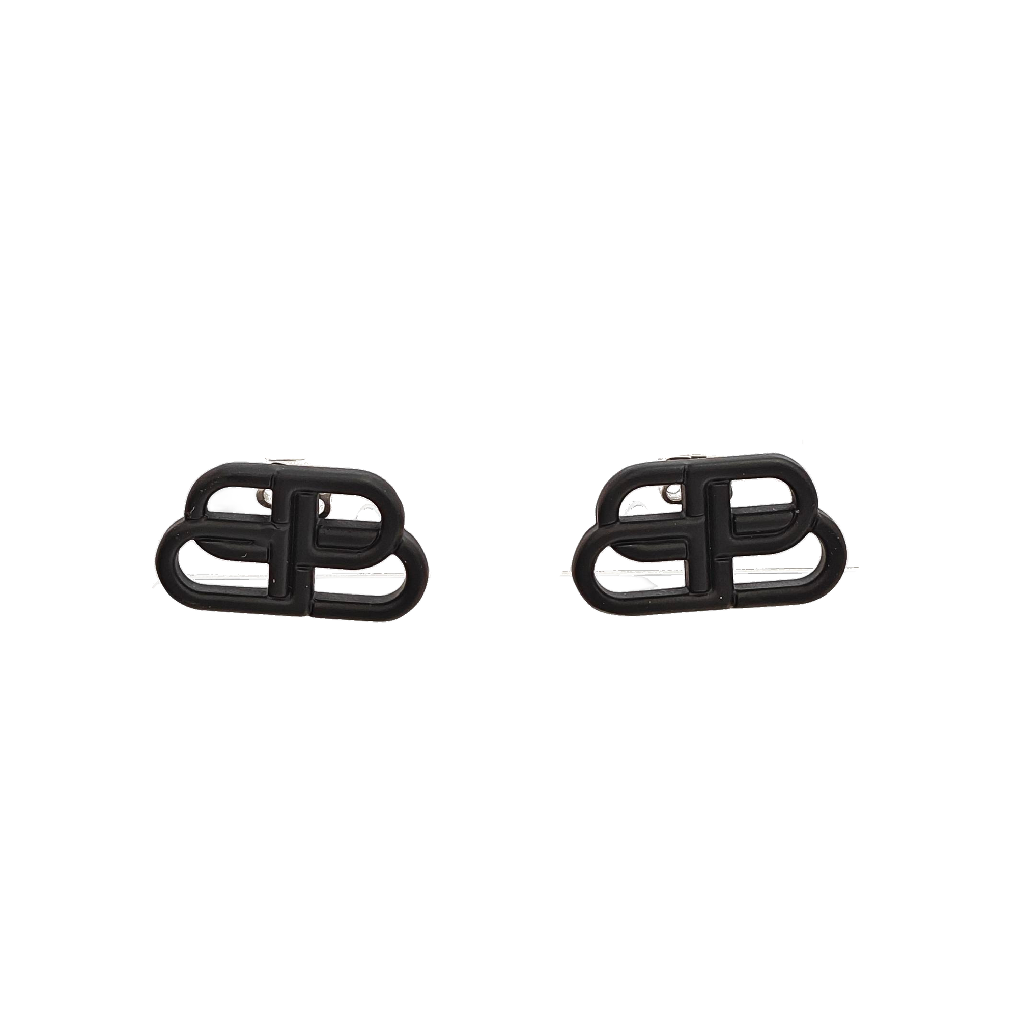 Metal Black Stud Earrings