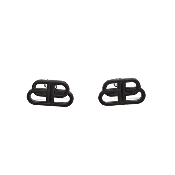 Metal Black Stud Earrings