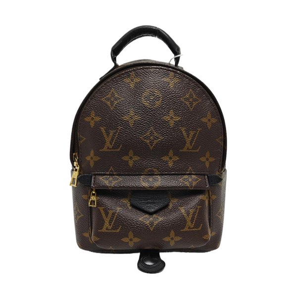 PALM SPRINGS Mini Monogram Coated Canvas Brown
