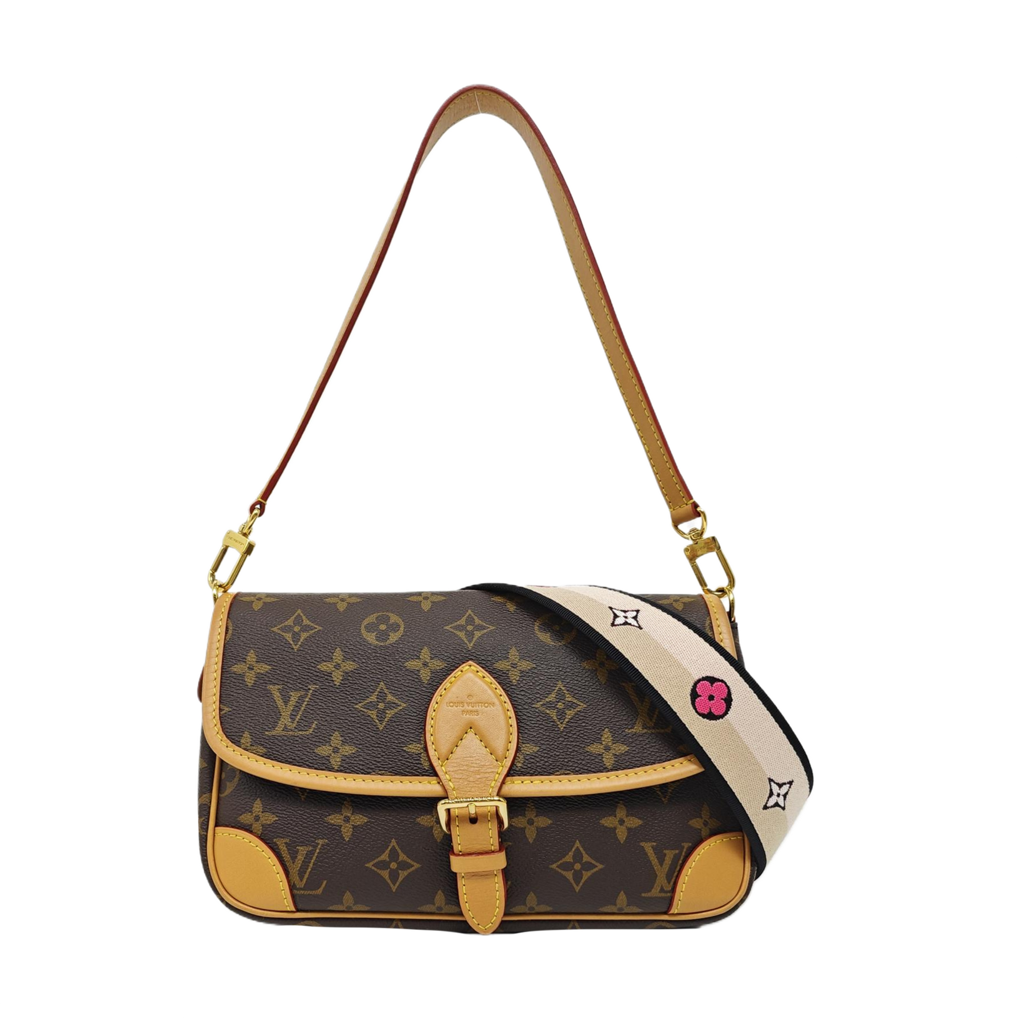 DIANE Monogram Coated Canvas Brown