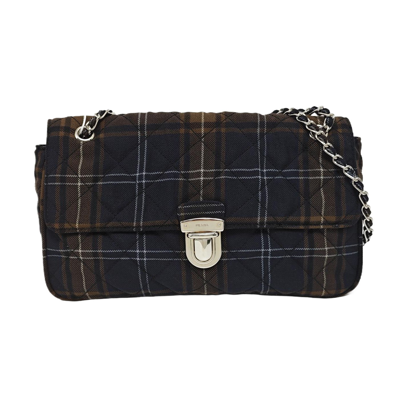 Quilted Fabric Crossbody Bag Multicolor