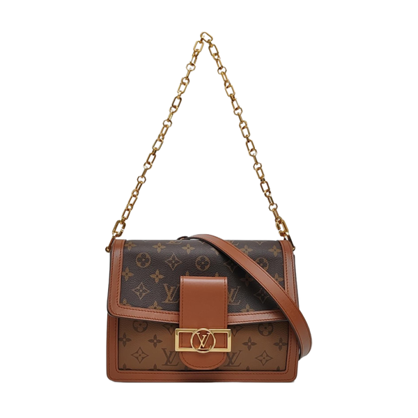 DAUPHINE MM Monogram Coated Canvas Brown