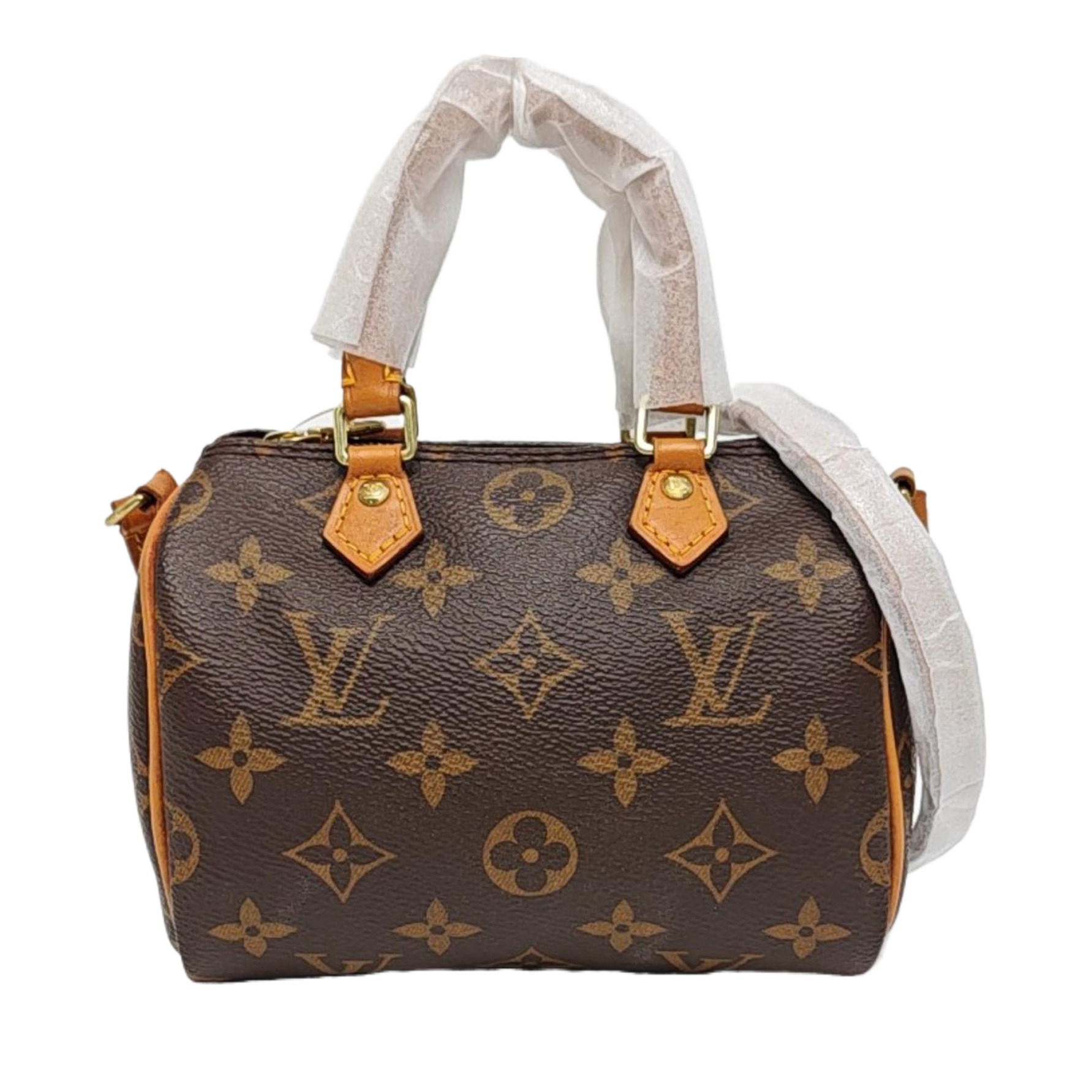 SPEEDY Nano Monogram Coated Canvas Brown