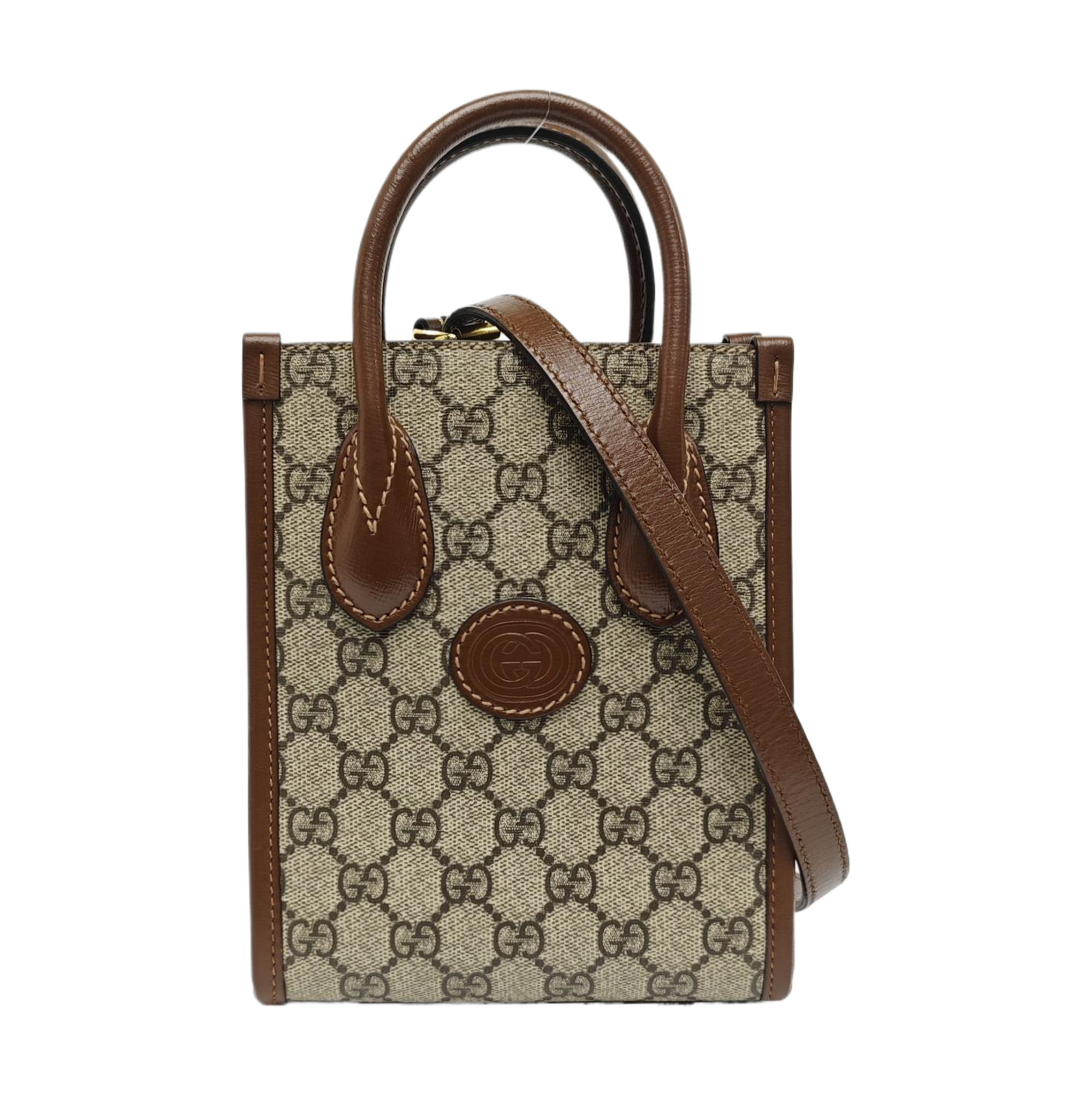 Retro Mini Monogram Coated Canvas Beige
