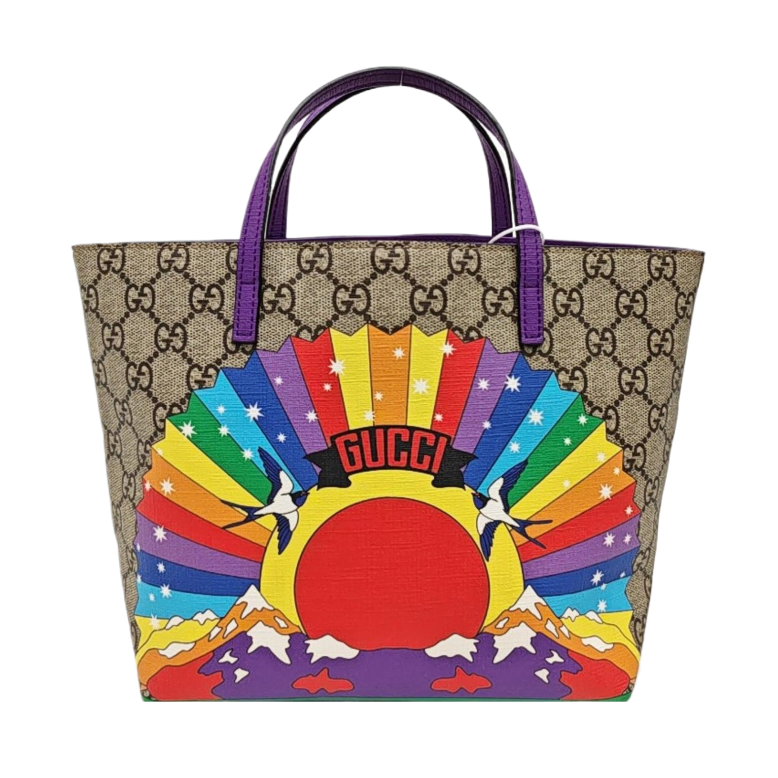Monogram Coated Canvas Tote Bag Beige