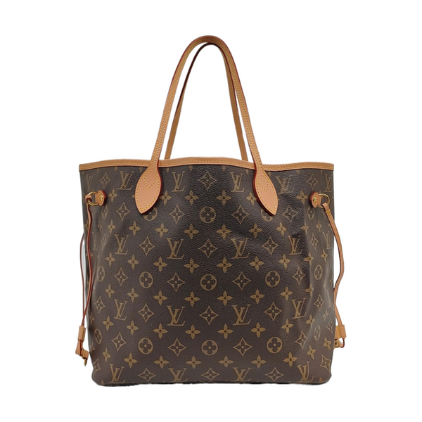 NEVERFULL MM Monogram Coated Canvas Brown