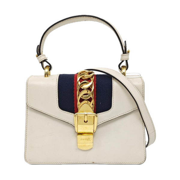 Sylvie Mini Calfskin White