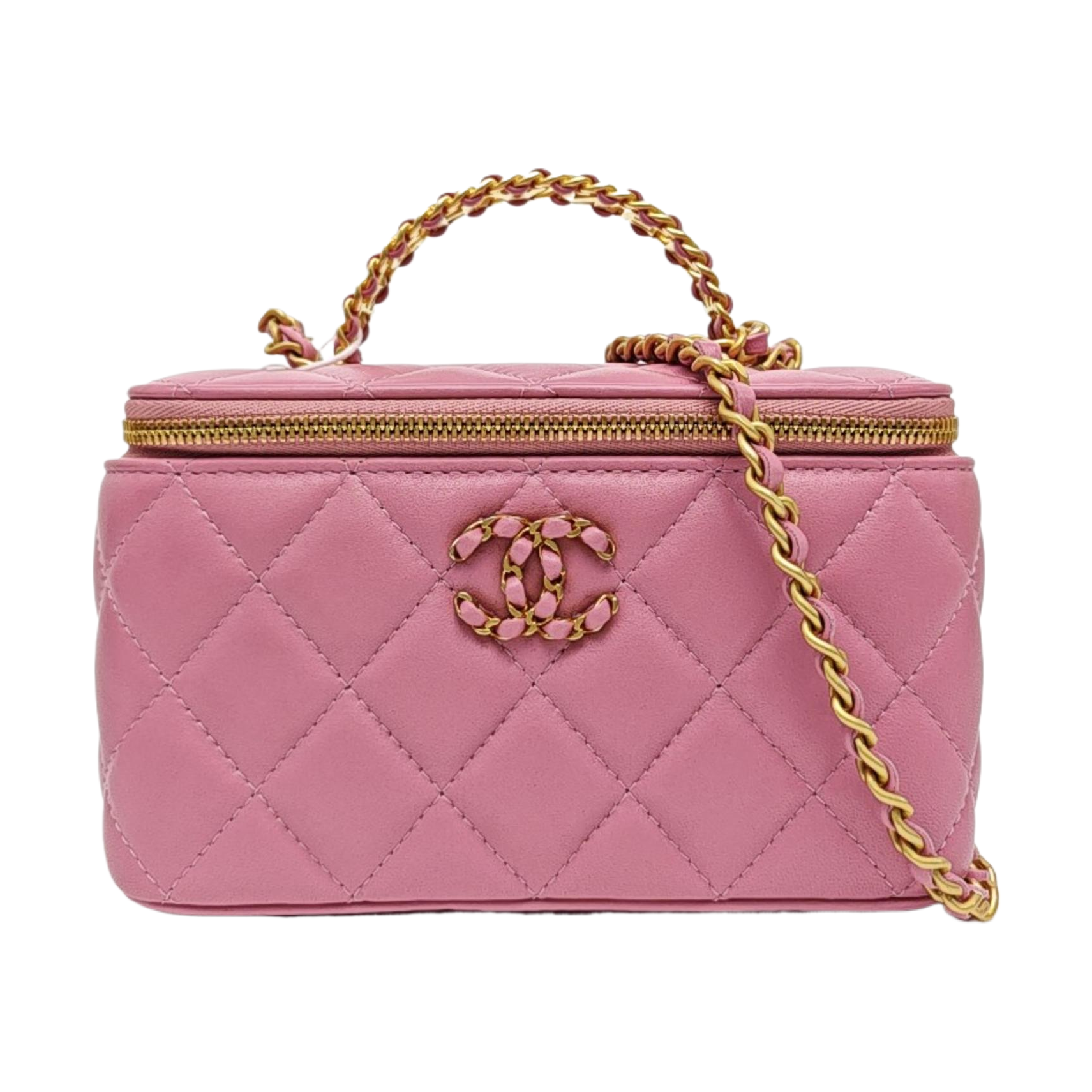Quilted Lambskin Shoulder Bag Pink