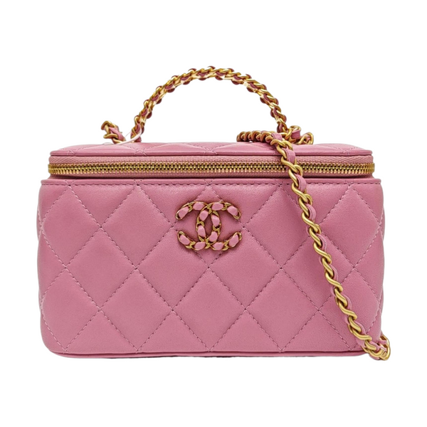 Quilted Lambskin Shoulder Bag Pink