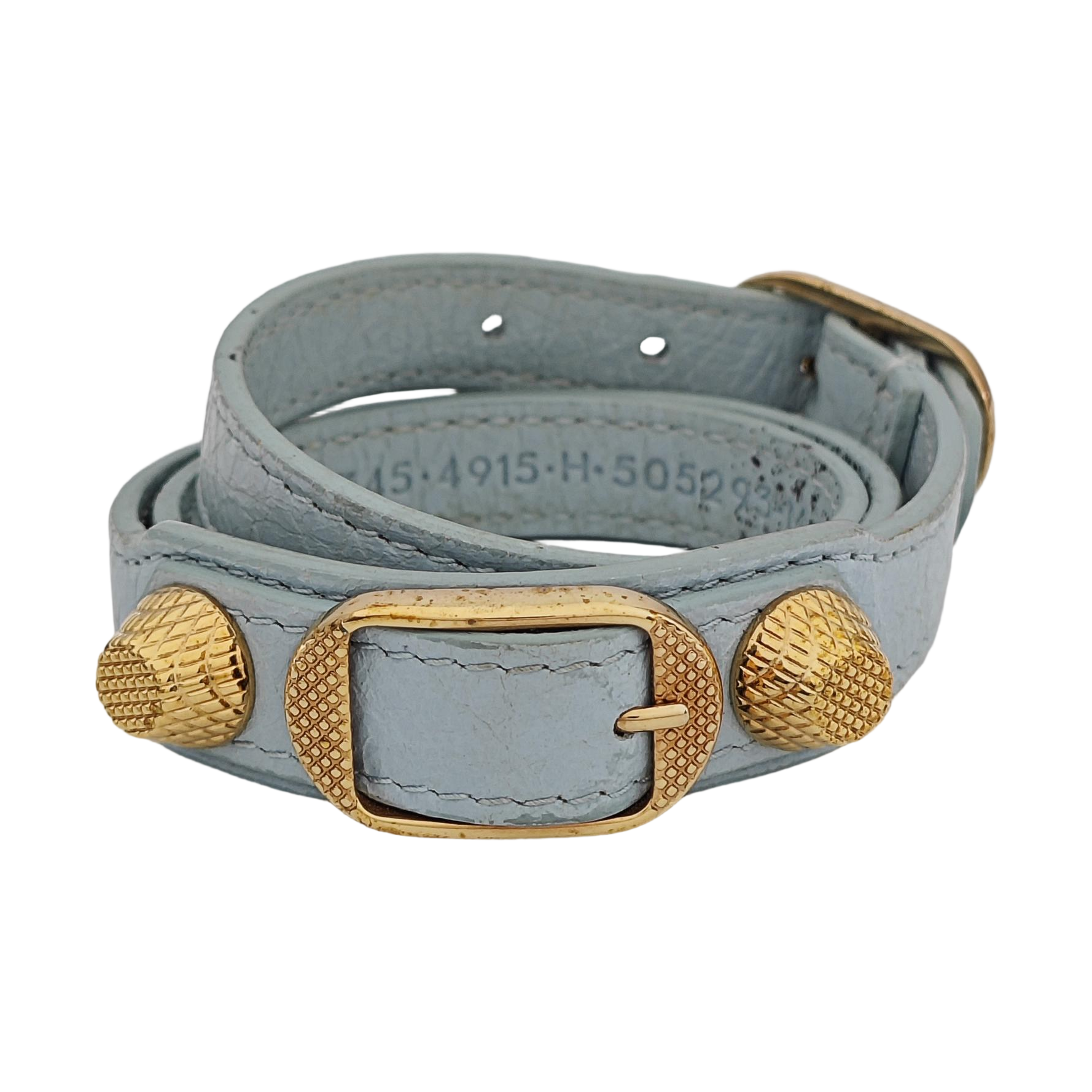 Leather Blue Bangle