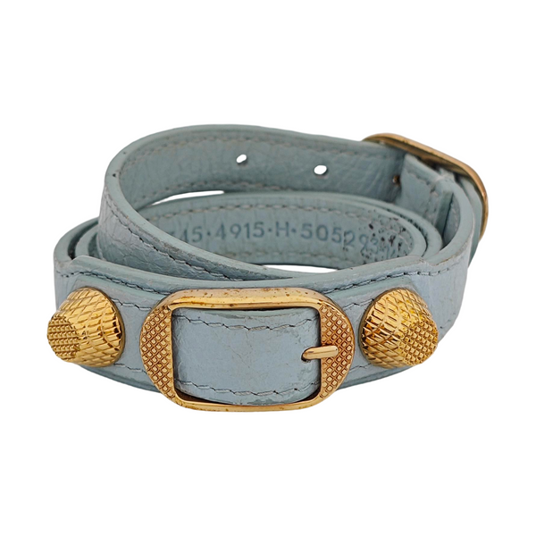 Leather Blue Bangle