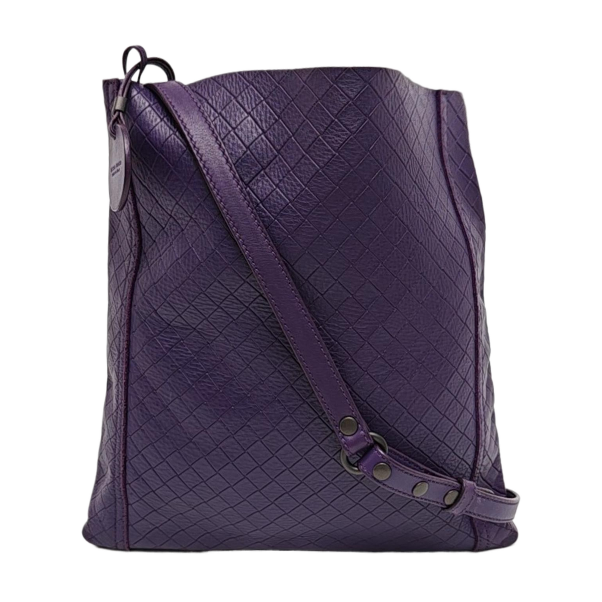 Calfskin Tote Bag Purple