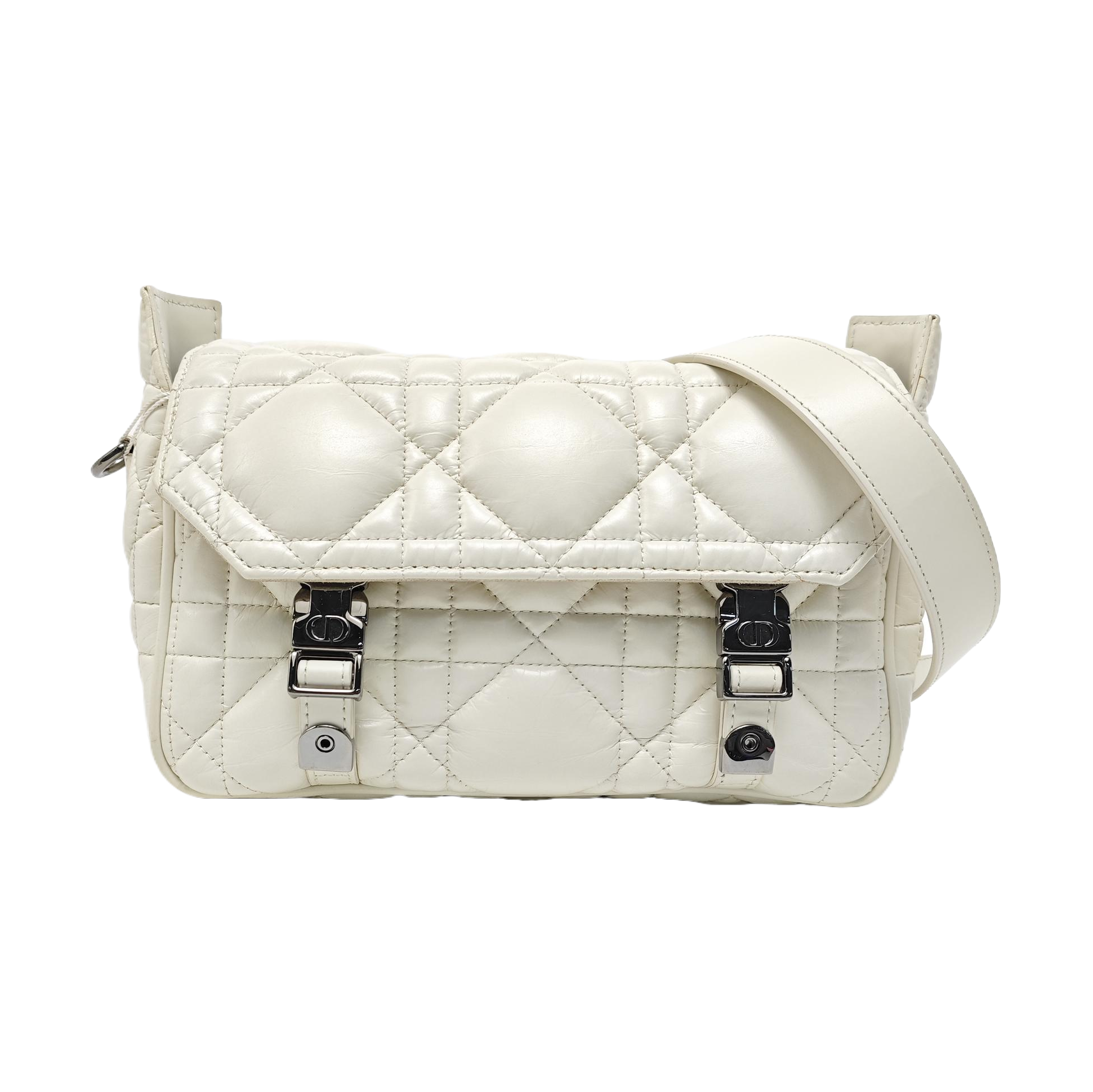 Diorcamp Small Cannage Calfskin White